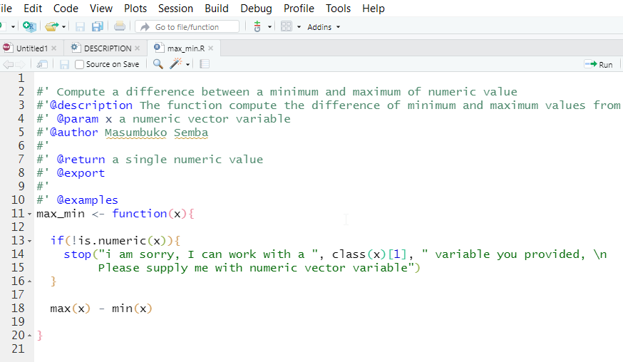 documented function